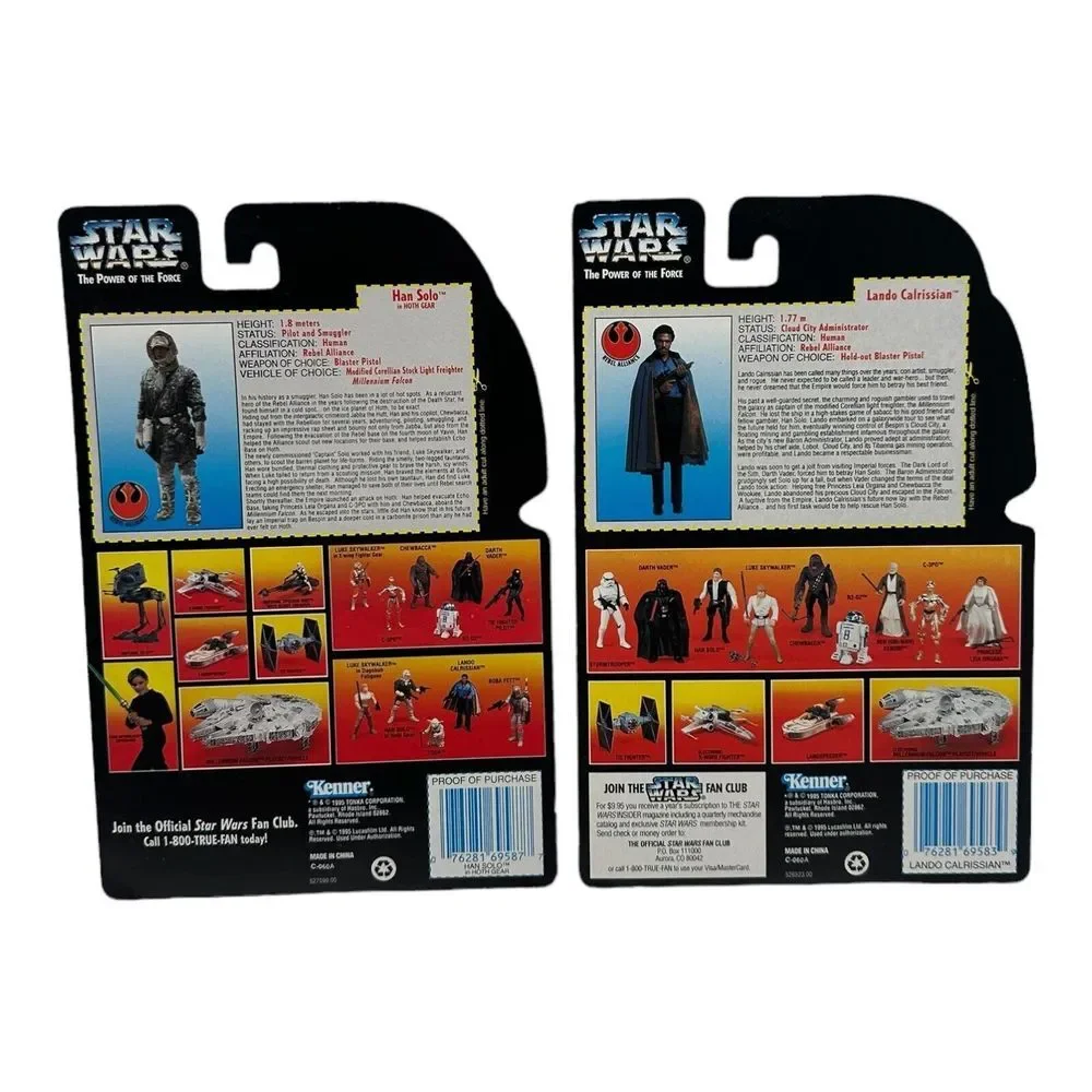 4 VTG Kenner Star Wars POTF Figures Leia Luke Skywalker Han‎ Solo Lando